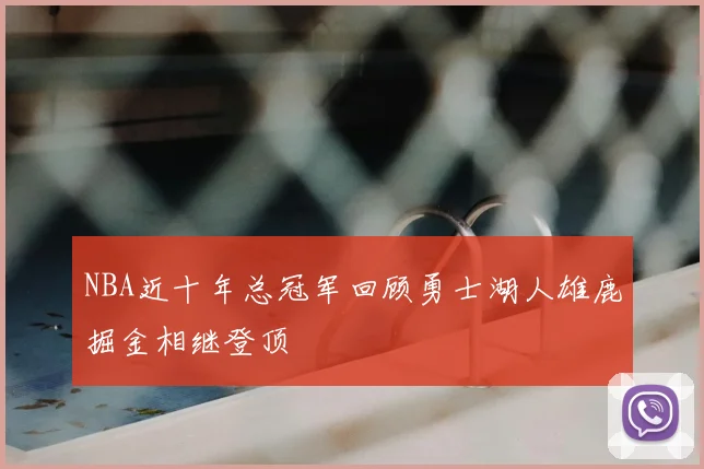 NBA近十年总冠军回顾勇士湖人雄鹿掘金相继登顶